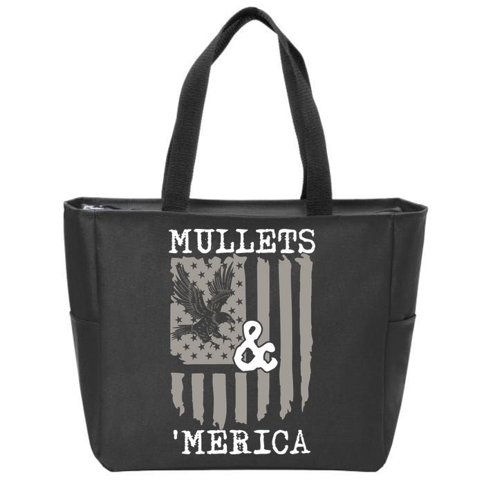 Mullet Eagle Flag Mullets And Merica | Party In The Back Zip Tote Bag