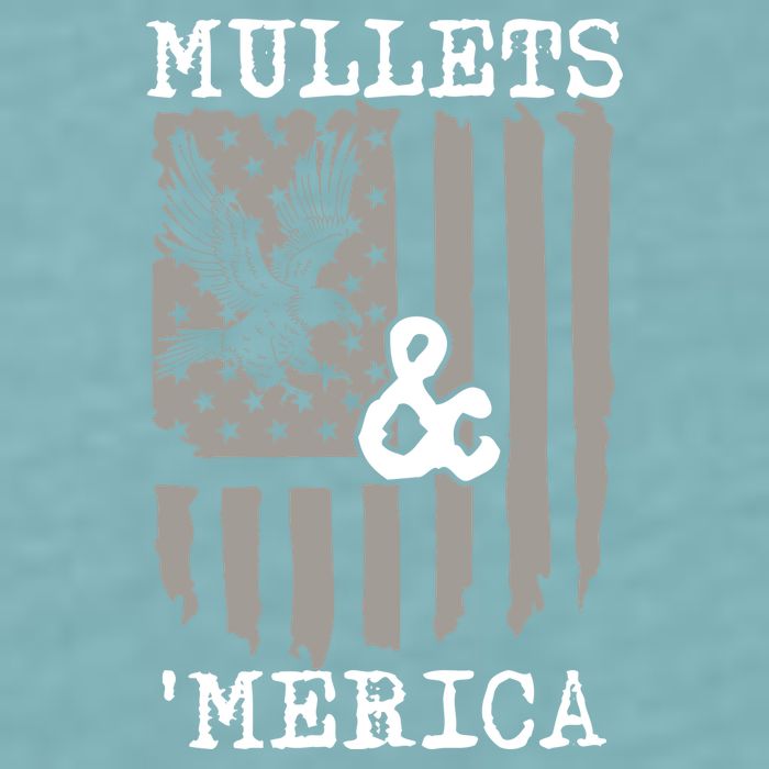 Mullet Eagle Flag Mullets And Merica | Party In The Back Sueded Cloud Jersey T-Shirt