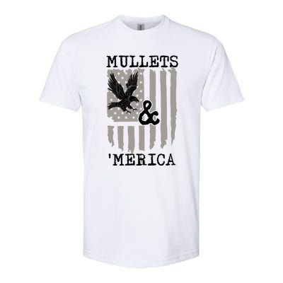 Mullet Eagle Flag Mullets And Merica | Party In The Back Softstyle® CVC T-Shirt