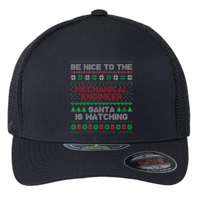 Mechanical Engineer Gift Mechanical Engineer Ugly Sweater Flexfit Unipanel Trucker Cap