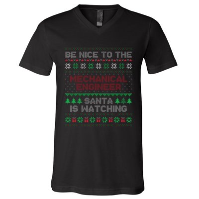 Mechanical Engineer Gift Mechanical Engineer Ugly Sweater V-Neck T-Shirt