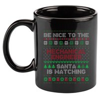 Mechanical Engineer Gift Mechanical Engineer Ugly Sweater 11oz C Handle Ceramic Mug