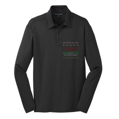 Mechanical Engineer Gift Mechanical Engineer Ugly Sweater Silk Touch Performance Long Sleeve Polo