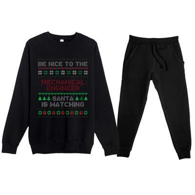 Mechanical Engineer Gift Mechanical Engineer Ugly Sweater Premium Crewneck Sweatsuit Set