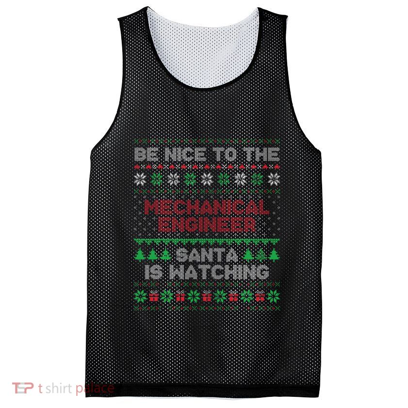 Mechanical Engineer Gift Mechanical Engineer Ugly Sweater Mesh Reversible Basketball Jersey Tank