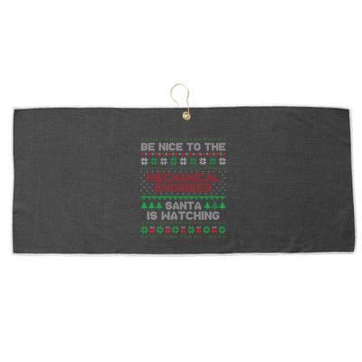 Mechanical Engineer Gift Mechanical Engineer Ugly Sweater Large Microfiber Waffle Golf Towel