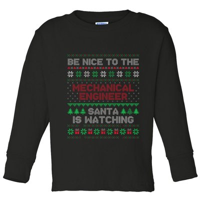Mechanical Engineer Gift Mechanical Engineer Ugly Sweater Toddler Long Sleeve Shirt