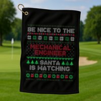 Mechanical Engineer Gift Mechanical Engineer Ugly Sweater Golf Towel