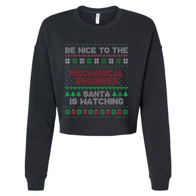 Mechanical Engineer Gift Mechanical Engineer Ugly Sweater Cropped Pullover Crew