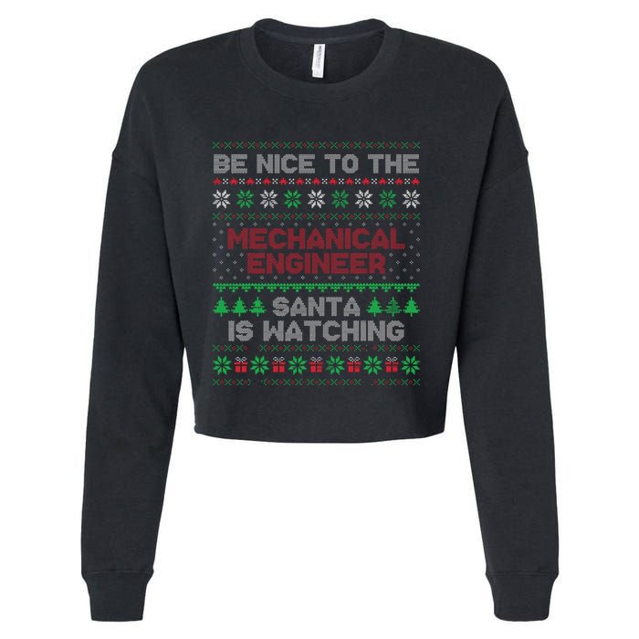 Mechanical Engineer Gift Mechanical Engineer Ugly Sweater Cropped Pullover Crew
