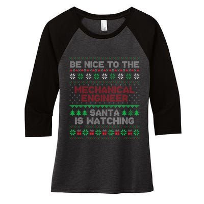 Mechanical Engineer Gift Mechanical Engineer Ugly Sweater Women's Tri-Blend 3/4-Sleeve Raglan Shirt