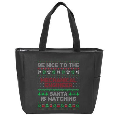 Mechanical Engineer Gift Mechanical Engineer Ugly Sweater Zip Tote Bag