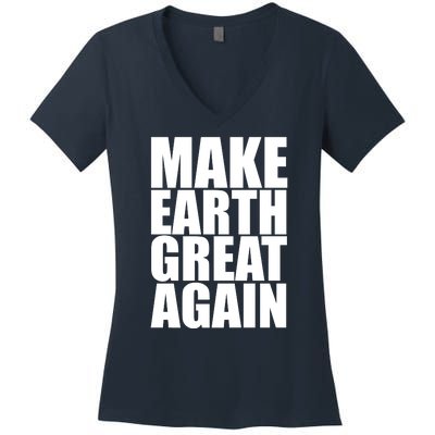 Make Earth Great Again Women's V-Neck T-Shirt