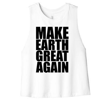 Make Earth Great Again Women's Racerback Cropped Tank