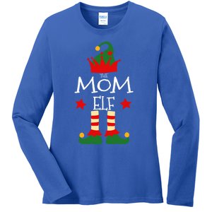 Mom Elf Group Matching Family Christmas Funny Gift Holiday Mother Cute Gift Ladies Long Sleeve Shirt