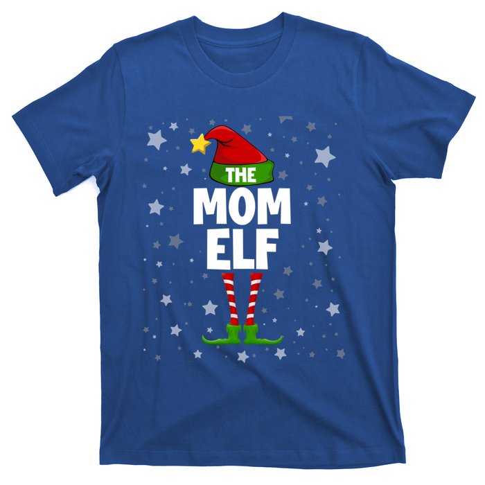 Mom Elf Group Matching Family Outfit Costum Christmas Mother Gift T-Shirt