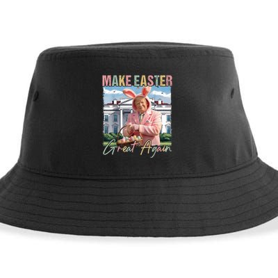 Make Easter Great Again Funny Trump Bunny Spring Hunt Eggs Sustainable Bucket Hat