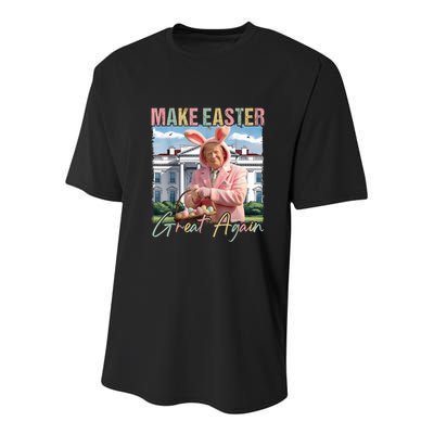 Make Easter Great Again Funny Trump Bunny Spring Hunt Eggs Youth Performance Sprint T-Shirt