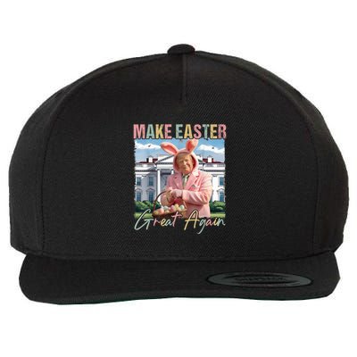 Make Easter Great Again Funny Trump Bunny Spring Hunt Eggs Wool Snapback Cap