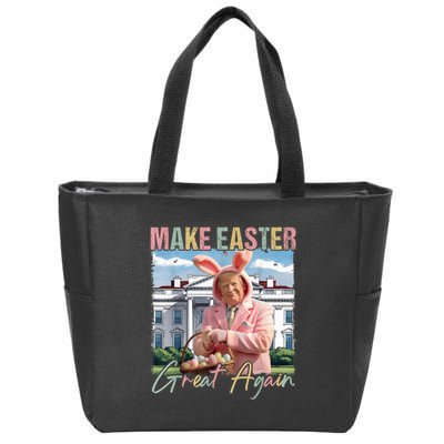 Make Easter Great Again Funny Trump Bunny Spring Hunt Eggs Zip Tote Bag