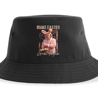 Make Easter Great Again Funny Trump Bunny Spring Hunt Eggs Sustainable Bucket Hat