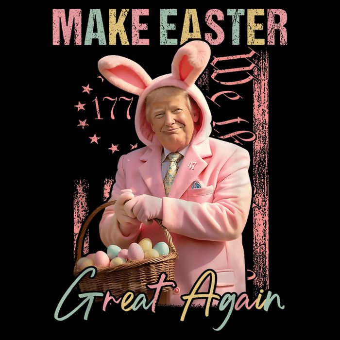 Make Easter Great Again Funny Trump Bunny Spring Hunt Eggs Sustainable Bucket Hat