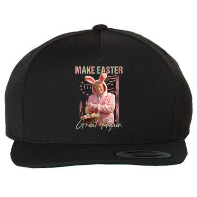 Make Easter Great Again Funny Trump Bunny Spring Hunt Eggs Wool Snapback Cap
