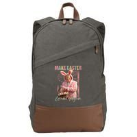 Make Easter Great Again Funny Trump Bunny Spring Hunt Eggs Cotton Canvas Backpack