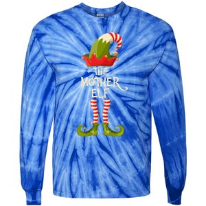 Mother Elf Group Family Elves Christmas Pajama Matching Gift Tie-Dye Long Sleeve Shirt