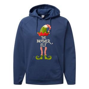 Mother Elf Group Family Elves Christmas Pajama Matching Gift Performance Fleece Hoodie