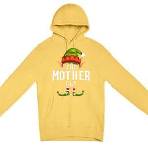 Mother Elf Group Funny Christmas Pajama Party Gift Premium Pullover Hoodie