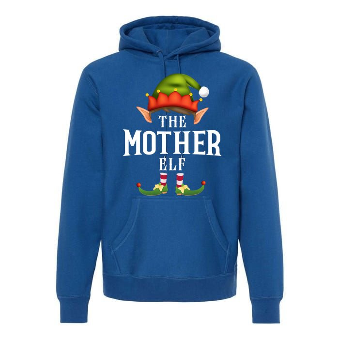 Mother Elf Group Funny Christmas Pajama Party Gift Premium Hoodie