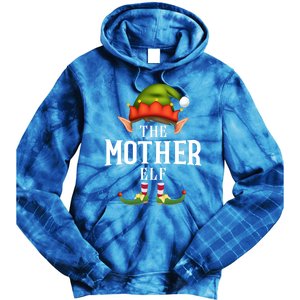 Mother Elf Group Funny Christmas Pajama Party Gift Tie Dye Hoodie