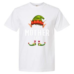 Mother Elf Group Funny Christmas Pajama Party Gift Garment-Dyed Heavyweight T-Shirt