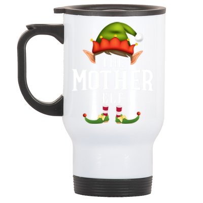 Mother Elf Group Funny Christmas Pajama Party Gift Stainless Steel Travel Mug