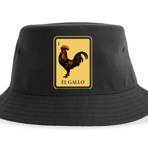 Mexican El Gallo Bingo Card Game Traditional Rooster Sustainable Bucket Hat