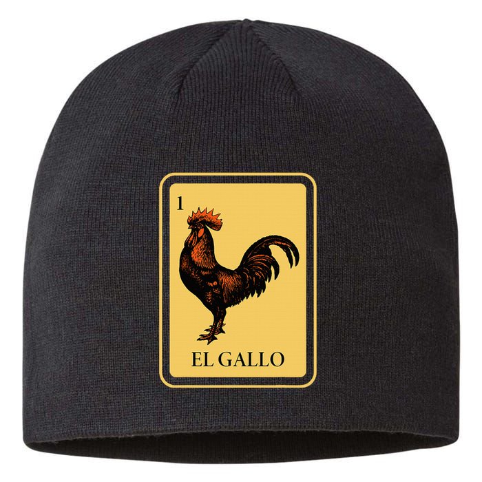 Mexican El Gallo Bingo Card Game Traditional Rooster Sustainable Beanie