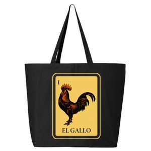 Mexican El Gallo Bingo Card Game Traditional Rooster 25L Jumbo Tote