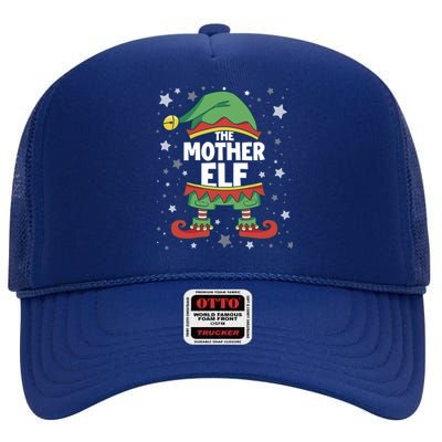 Mother Elf Gift Matching Family Group Party Christmas Mum Cool Gift High Crown Mesh Back Trucker Hat