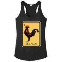 Mexican El Gallo Bingo Card Game Traditional Rooster Ladies PosiCharge Competitor Racerback Tank