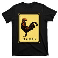 Mexican El Gallo Bingo Card Game Traditional Rooster T-Shirt