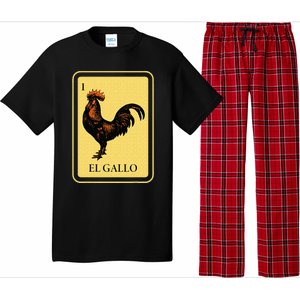 Mexican El Gallo Bingo Card Game Traditional Rooster Pajama Set