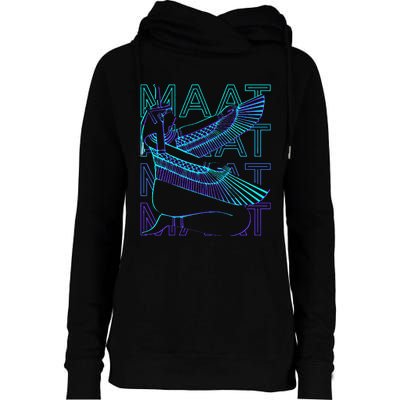 Maat Egyptian Goddess Egyptian Mythology Ancient Egypt Retro Womens Funnel Neck Pullover Hood