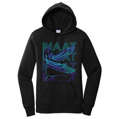 Maat Egyptian Goddess Egyptian Mythology Ancient Egypt Retro Women's Pullover Hoodie