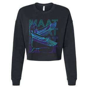 Maat Egyptian Goddess Egyptian Mythology Ancient Egypt Retro Cropped Pullover Crew