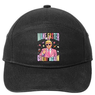 Make Easter Great Again Funny Trump Bunny Spring Hunt Eggs 7-Panel Snapback Hat