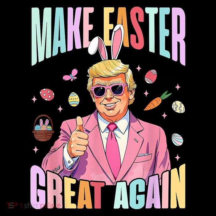 Make Easter Great Again Funny Trump Bunny Spring Hunt Eggs Drawstring Bag