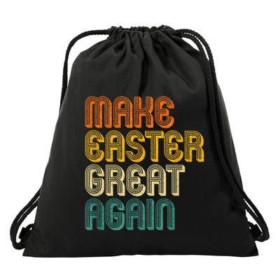 Make Easter Great Again Trump Retro Vintage Drawstring Bag