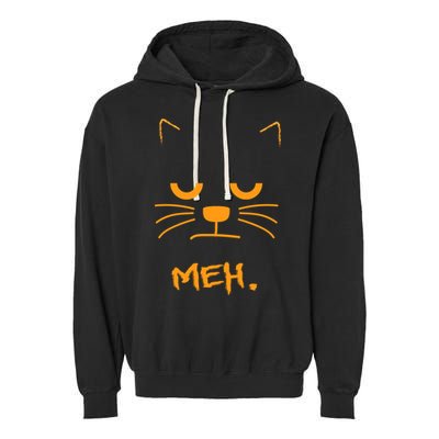 Meh. Angry Cat Garment-Dyed Fleece Hoodie