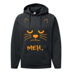 Meh. Angry Cat Performance Fleece Hoodie